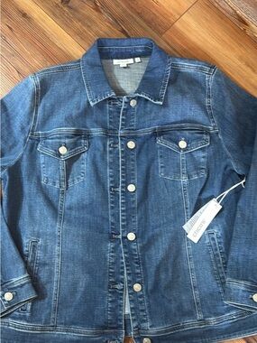 NEW Chico's Blue Denim Jean  Jacket size 3